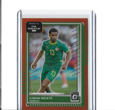 2025-26 Donruss Soccer FIFA Optic Orange Prizm Iliman Ndiaye # 99/99 1/1 Senegal