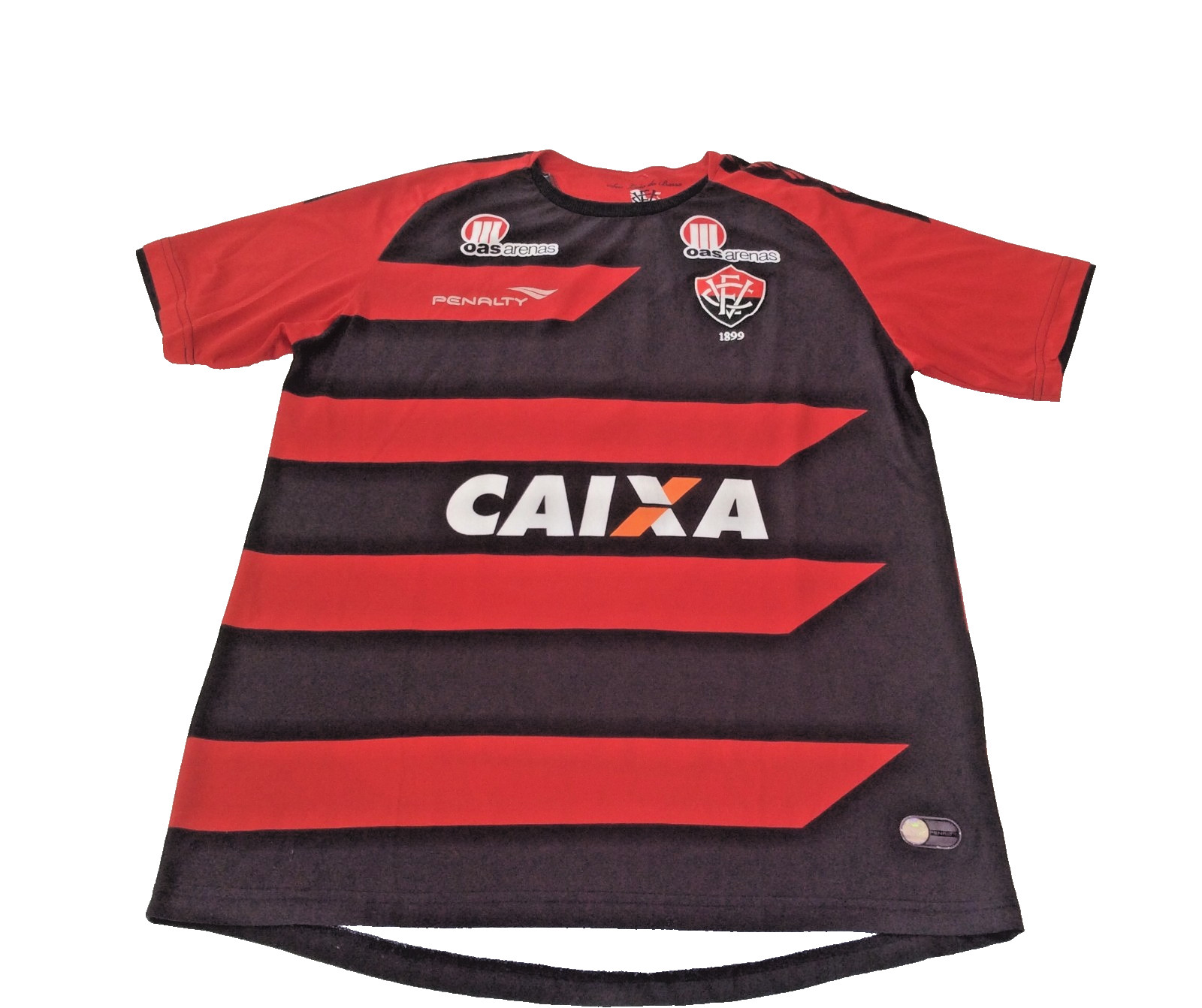 Penalty Football Soccer Jersey LG? Brazil Esporte Clube Vitoria Caixa #7 Vintage