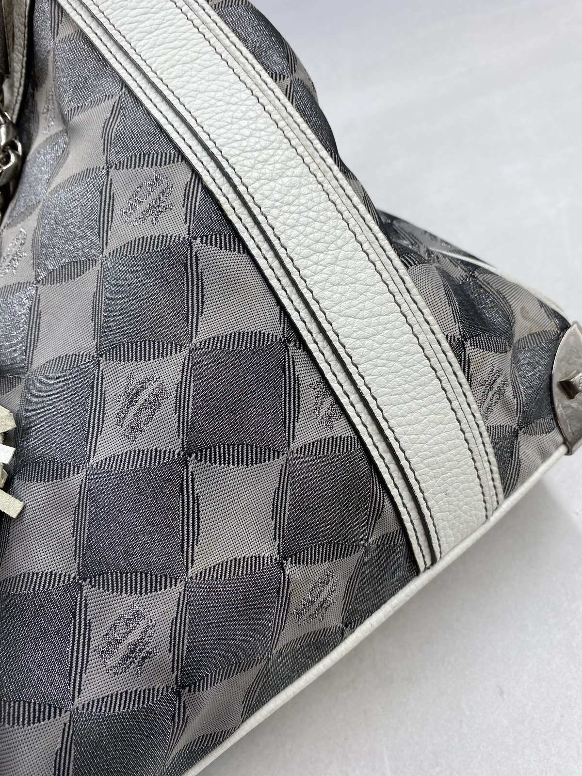 MCM Monogram Chain Link Drawstring Shoulder Bag - image 6