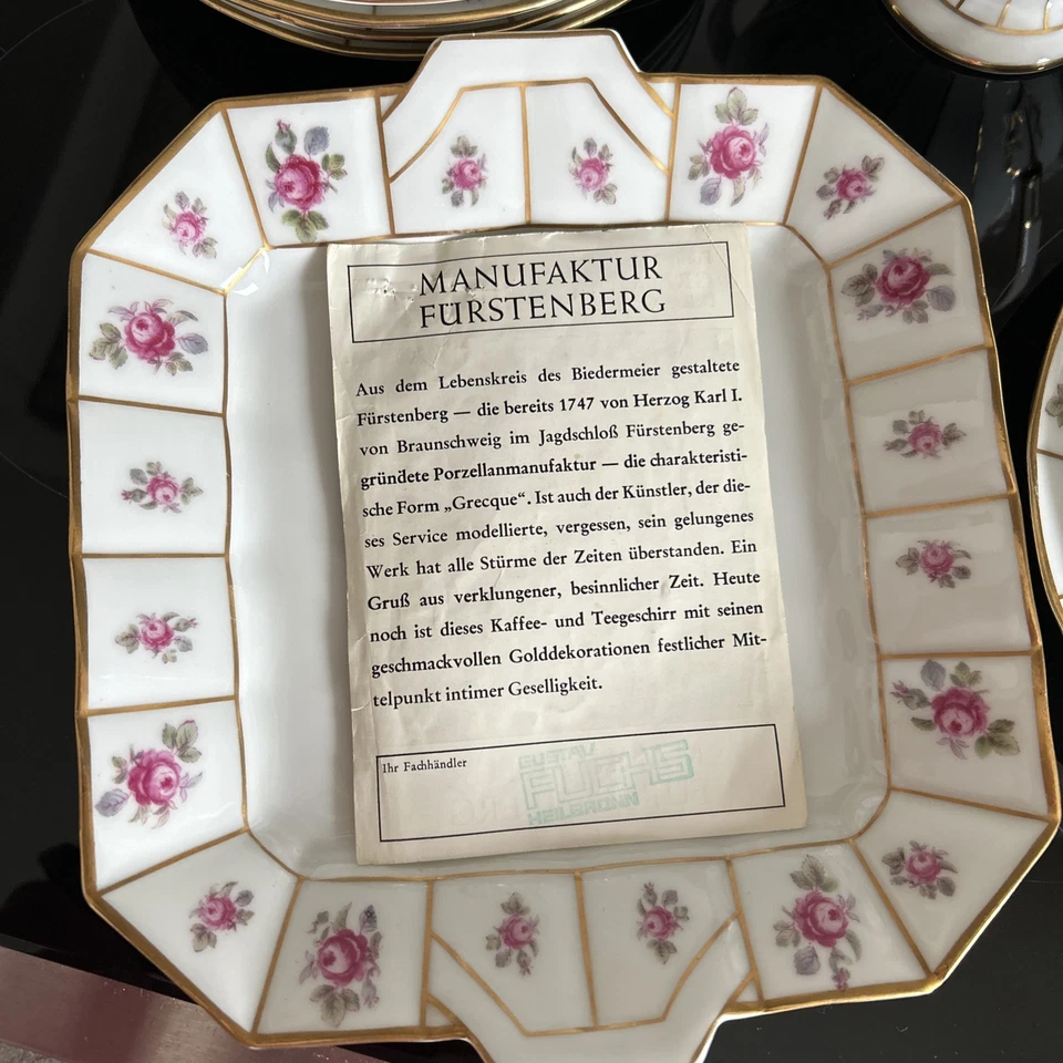 Fürstenberg Grecque Moosrose für 6 Personen, 22-teilig - NUR Selbstabholung - Bild 2 von 4