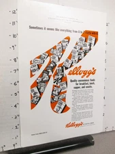 KELLOGG'S variety tray Apple Jacks single serve cereal box 1972 print ad proof