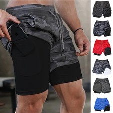 Mens Shorts Elasticated Waist Jogging Shorts Gym Workout Shorts Fitness Running