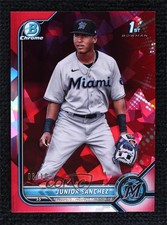 2022 Bowman Sapphire Edition Chrome Prospects Red 6/10 Junior Sanchez 1cc7