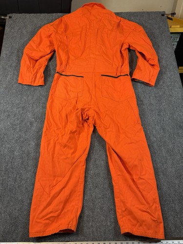 Vintage Walls Blizzard Pruf Coveralls Adult Large Short Orange Hunting USA MADE - Picture 17 of 17