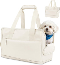 Dog Purse Carrier for Small Dogs under 10 Lbs with Pockets Adjustable Soft Sided