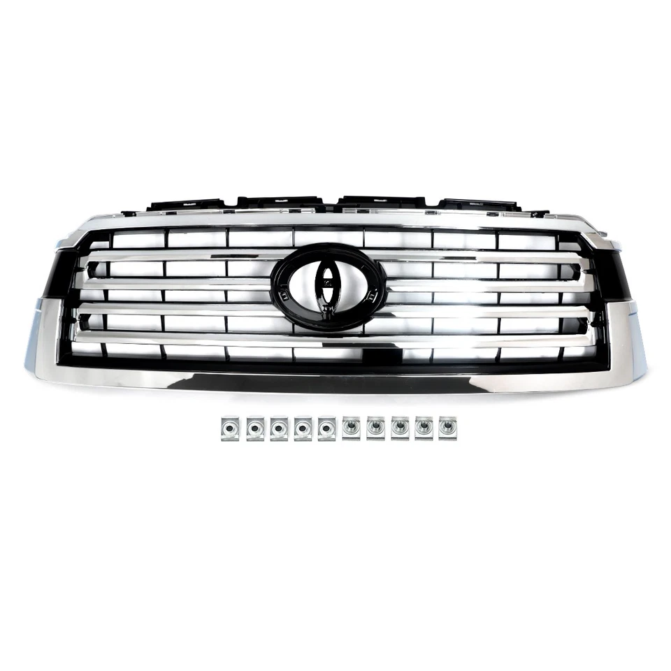 For 2018-2022 Toyota Sequoia Platinum TRD Sport Chrome Front Bumper Grille New Foto 4 de 4