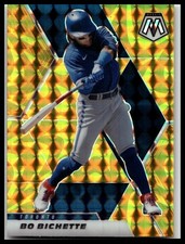 2021 Panini Mosaic #160 Bo Bichette Reactive Yellow