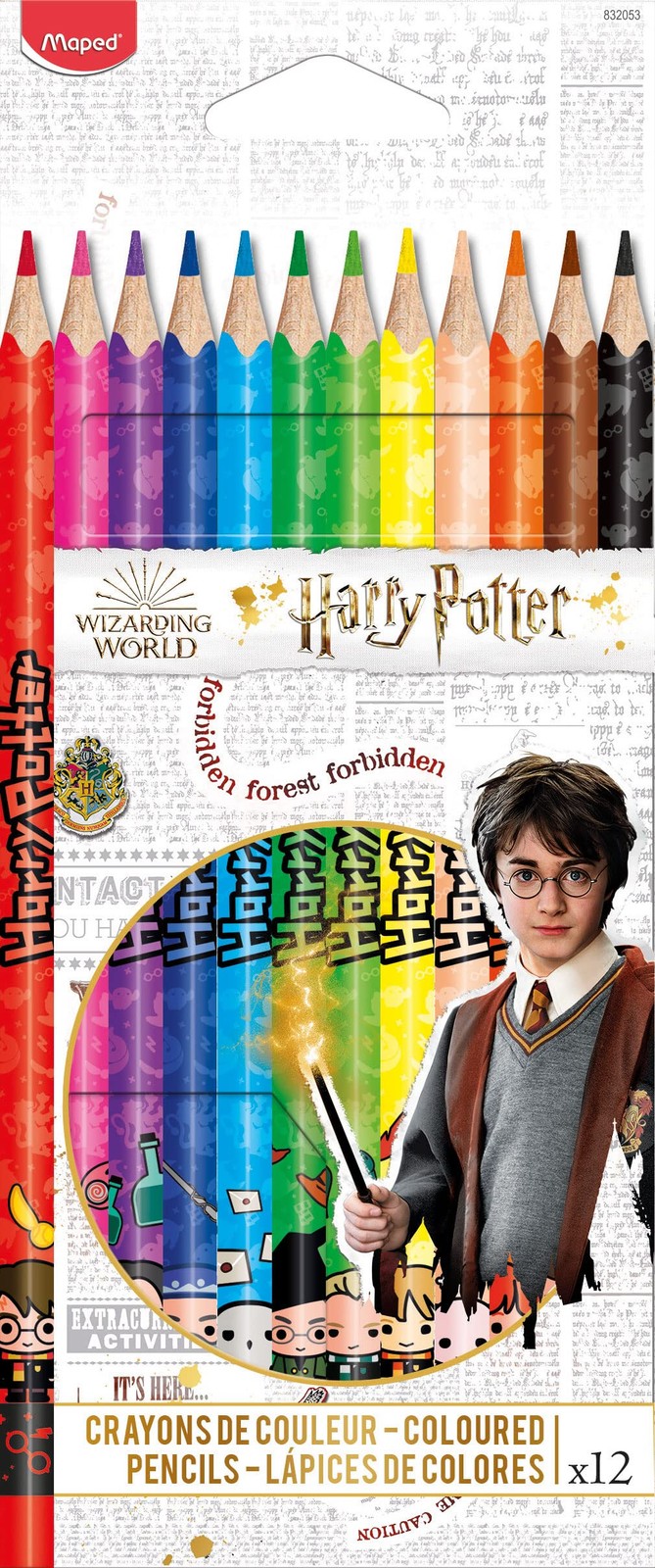 Maped 12 Harry Potter Colouring Pencils - Ideal for Back to School - In Cardboar