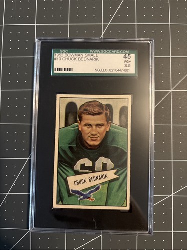 Chuck Bednarik #10 1952 Bowman Small card