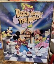 Vintage Disney Mickey’s Rock Around The Mouse Print Retro 50s made in USA
