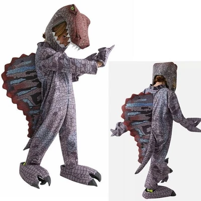 Spinosaurus Dinosaur Costume Kids Boys Halloween Cosplay Fancy Dress Outfits*Set