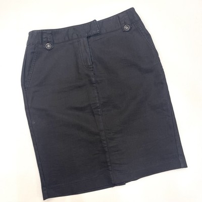 Apostrophe Women s Black Polished Cotton Pencil Skirt Size 2