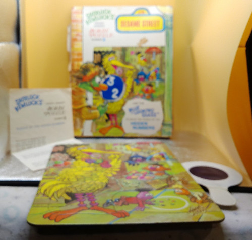 Sesame Street Sherlock Hemlock #3 hidden blue looking glass Topper 1970s puzzle