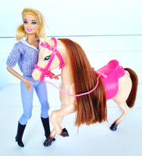 Mattel Barbie Pferd Melody Tawny Champion mit Puppe  Zubehör für Haus