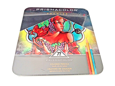 72 Prismacolor Premier Buntstifte von Sanford Color in Metall-Dose, neu, OVP