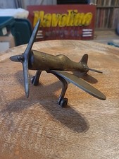 Old WW2 Solid Brass SPITFIRE Airplane Model Propeller Aircraft Vintage