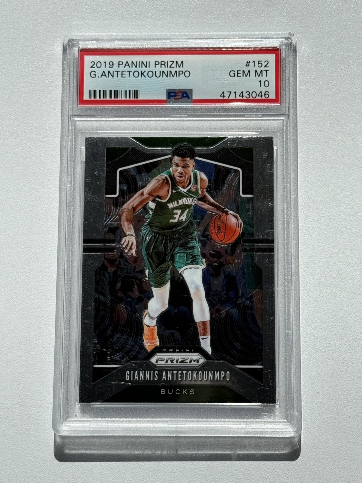 2019 PANINI PRIZM GIANNIS ANTETOKOUNMPO #152  PSA 10 GEM MINT BUCKS HEAT