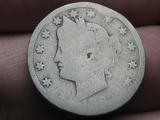 1883 Liberty Head V Nickel 5 Cent Piece- WITH Cents- About Good Details