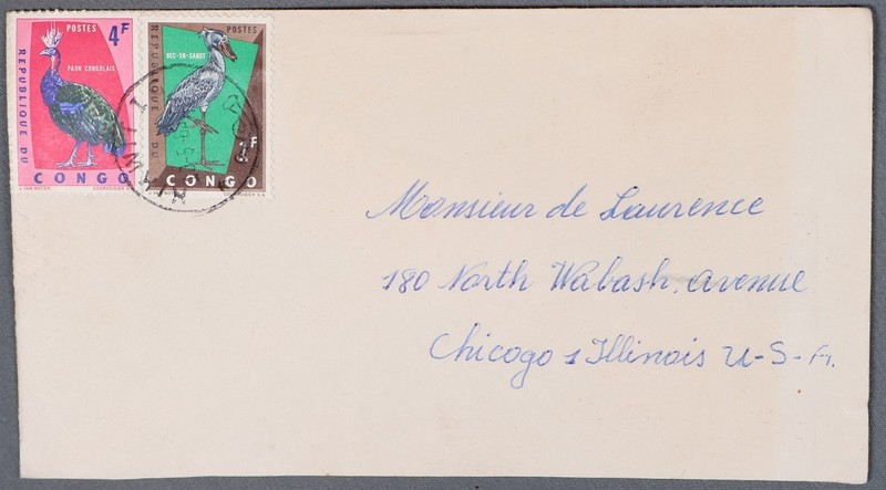 MayfairStamps Congo Bird Dual to Chicago IL Cover aaz_64129