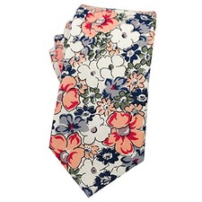 Men's Cotton Floral Neck Tie 2.56'' Printed Skinny Tie Mixed Color Small Flower