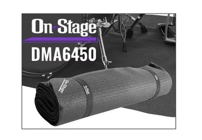 On-Stage rutschfestes Schlagzeug Matte/Teppich 6 Fuß x 4 Fuß schwarz - DMA6450