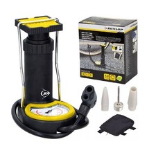 Dunlop Foot Pump Car Bike Bicycle Inflatable Schrader Presta Carry case 140PSI