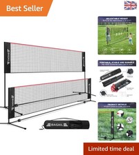 Easy Assemble Adjustable Portable Badminton Net with Carry Bag - Indoor/Outdoor