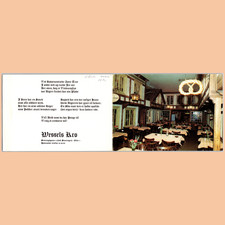 Advertising Pamphlet Wessels Kro Restaurant Oslo Norway Burned Down 1982