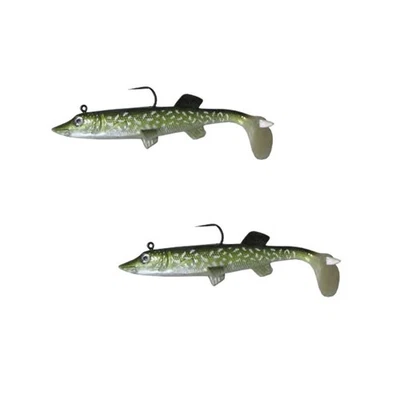 Pike Natural XXL Gummifisch Hecht Köderfisch montiert Gummiköder Esox Gummihecht - Bild 1 von 4