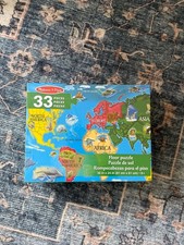 Melissa Doug World Map Floor Puzzle, 33 Pieces, 36" x 24"