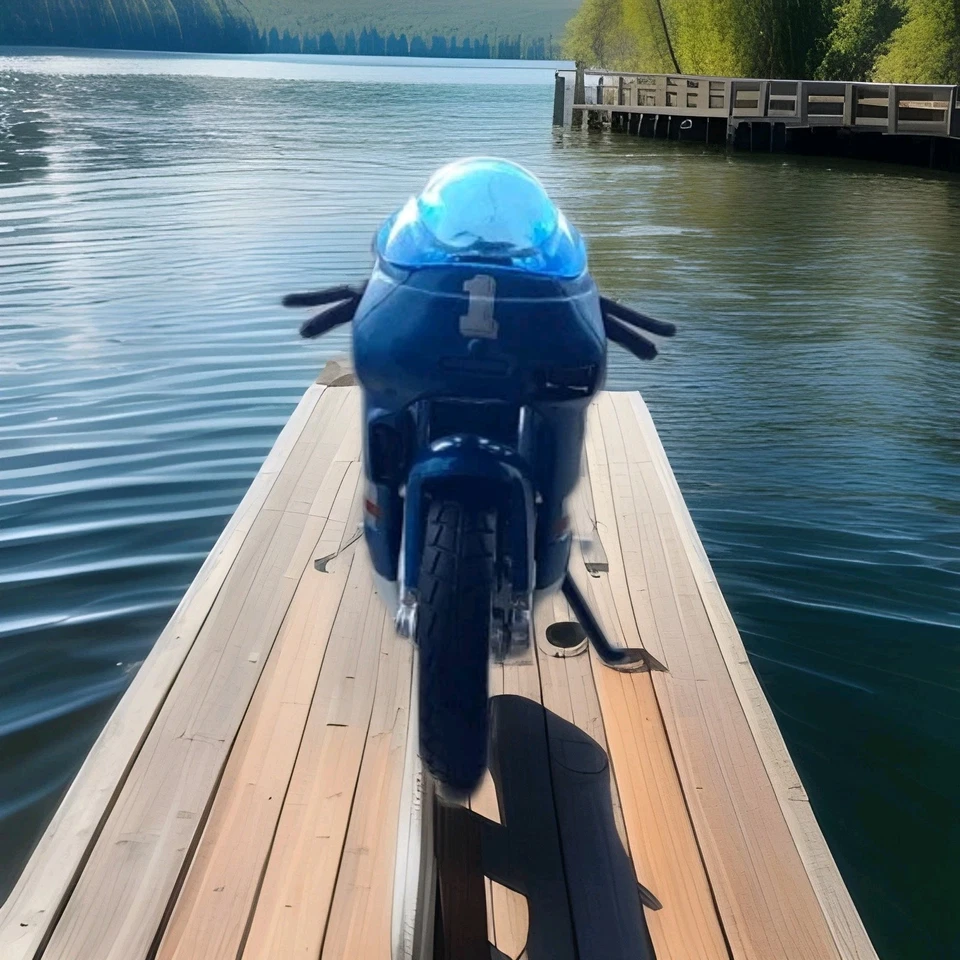 YAMAHA TZ MODELL BLAU Einsitzer 1:18  Vitrinenmodell Gebraucht - Bild 3 von 4