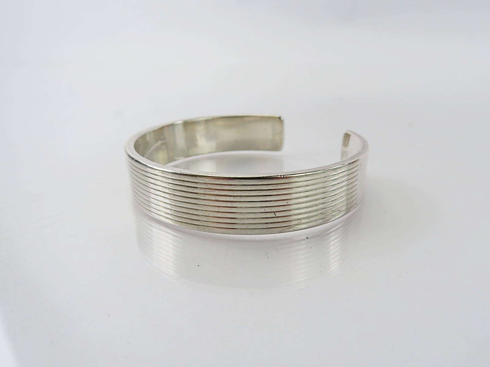 Authentic GUCCI Sterling Silver Bangle Bracelet #… - image 1