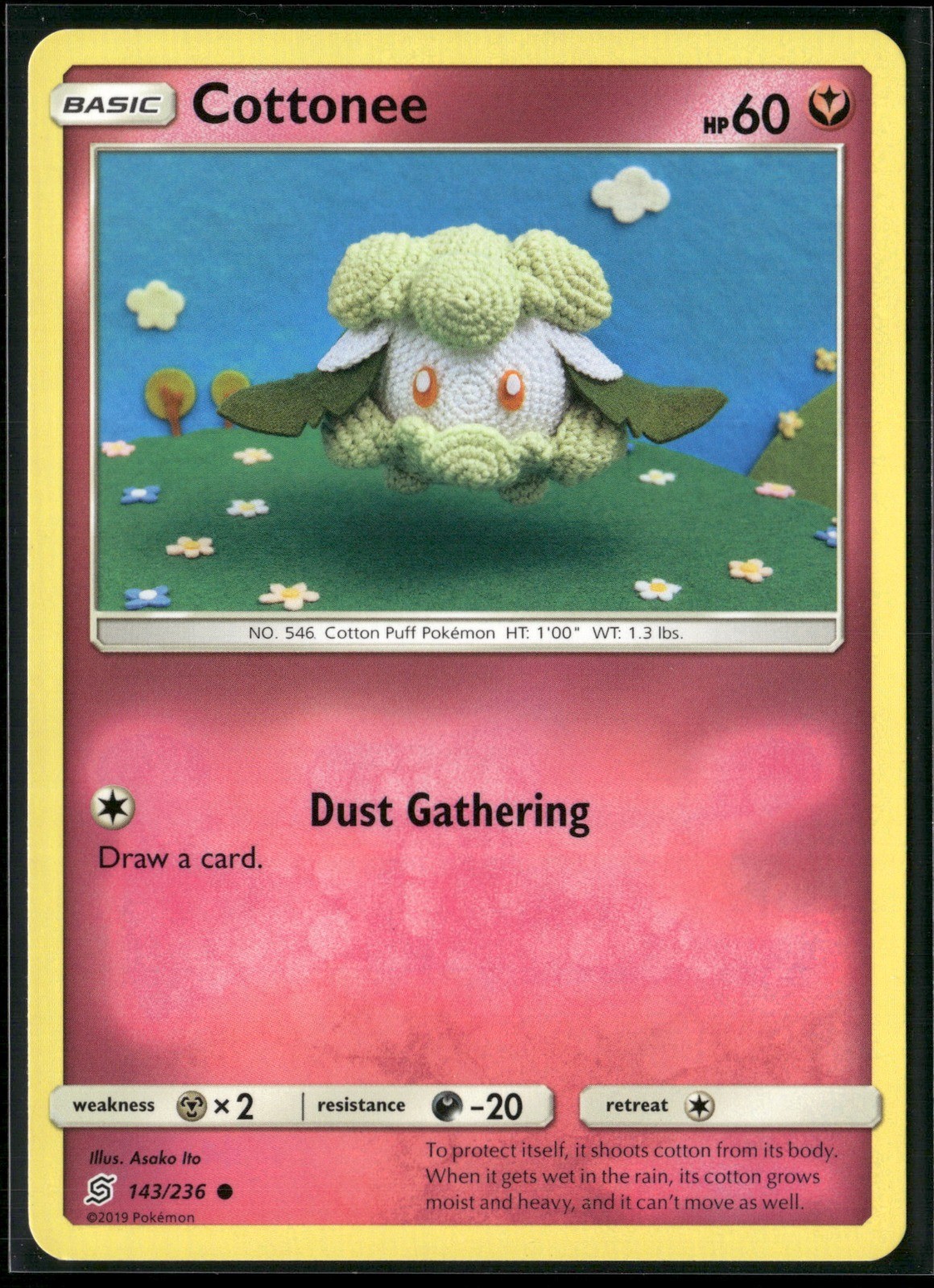 Cottonee Common SM - Unified Minds 143/236 NM