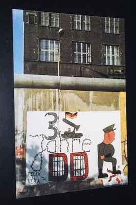 Color AK Mauer Berlin - Zimmerstraße am Checkpoint Charlie 1984 - ungelaufen -