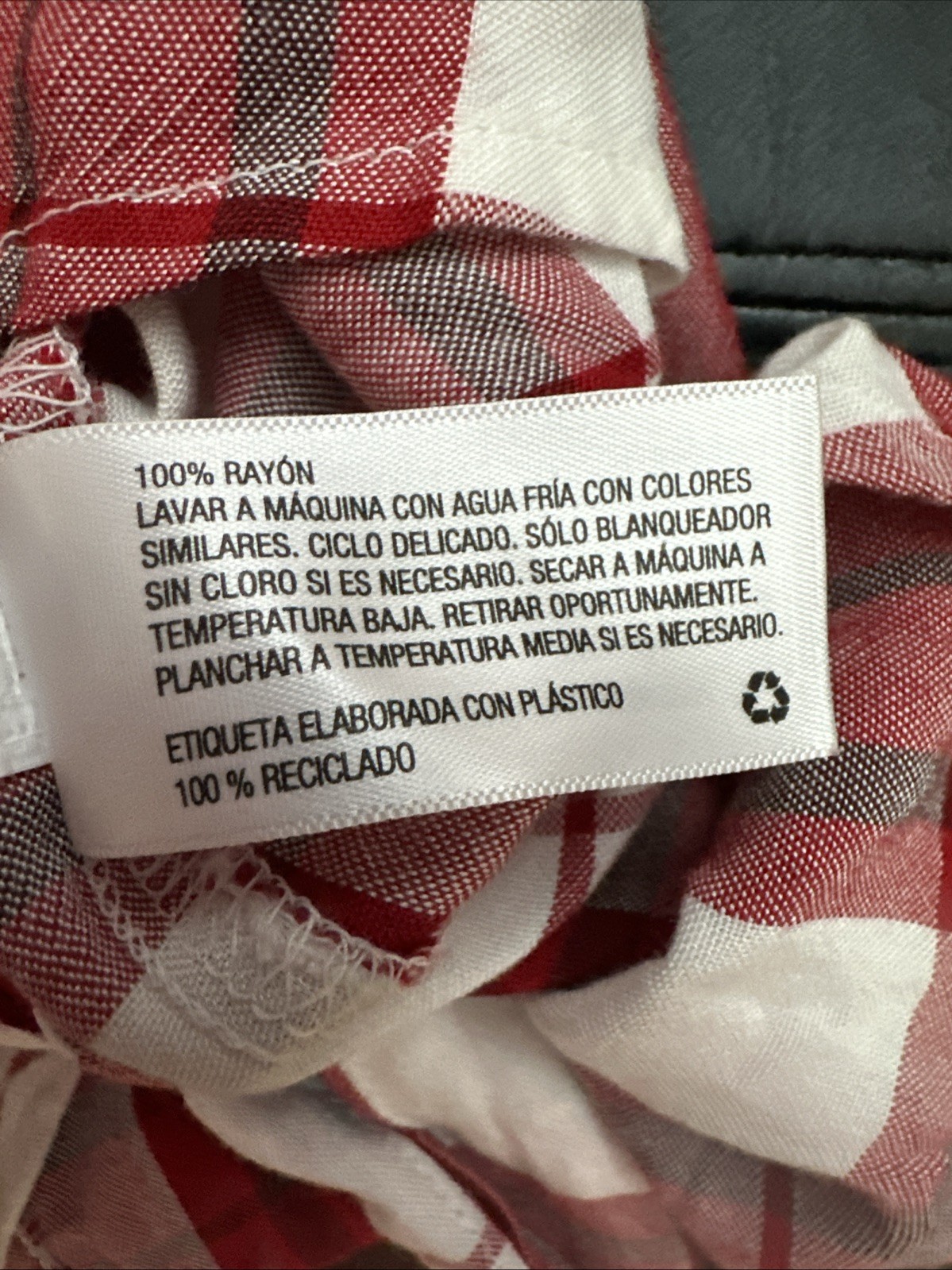 Universal Thread Red White Plaid Button Front Tie… - image 6