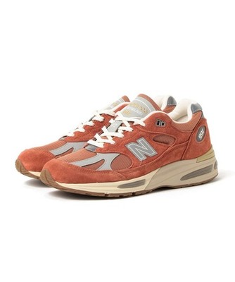 U991SS2 New Balance 991V2 Vintage Sports Potters ClayRaw Sienna (Herren)