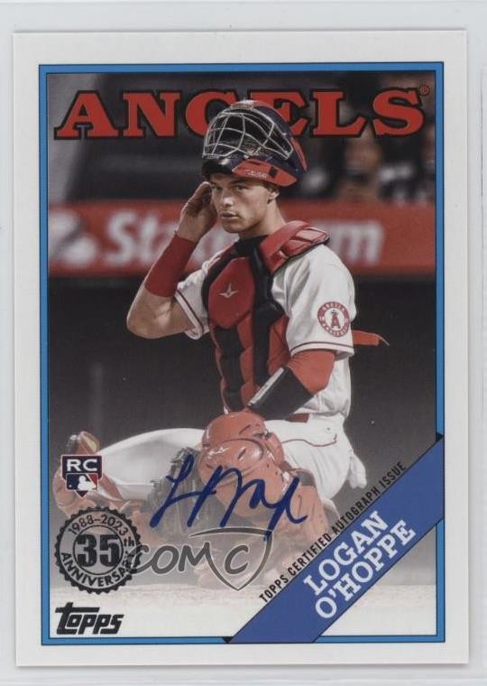 2023 Topps Update 1988 Topps Baseball Logan O'Hoppe #88BAU-LO Auto 1o8o