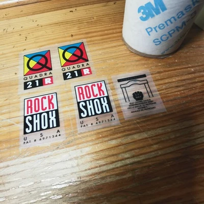 EGOVINYLS COLUMBUS Rock Shox QUADRA 21R fork decal set sticker adesivi autocollant ステッ