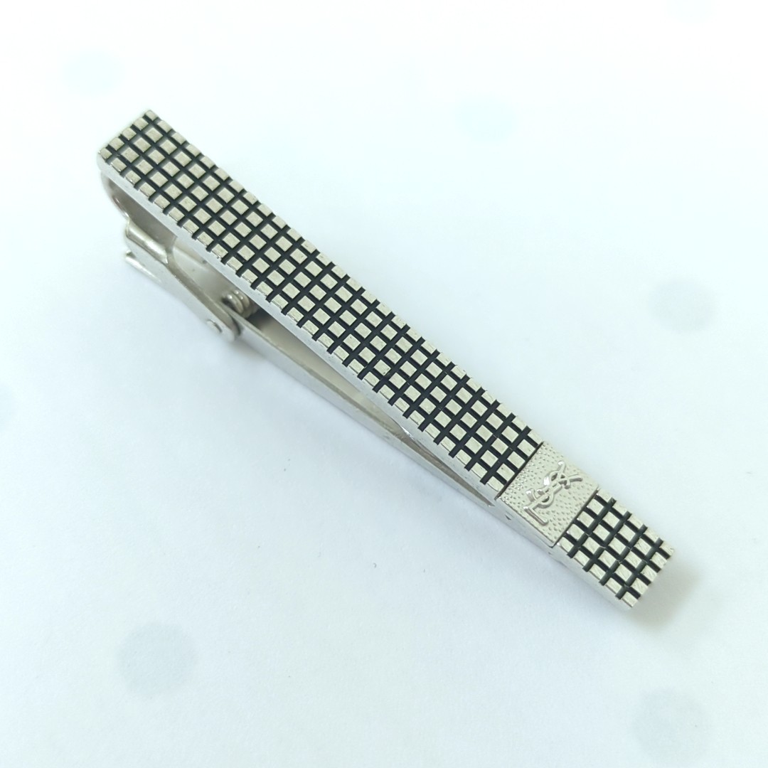 YSL Yves Saint Laurent cufflinks tie pin set square thumbnail 2