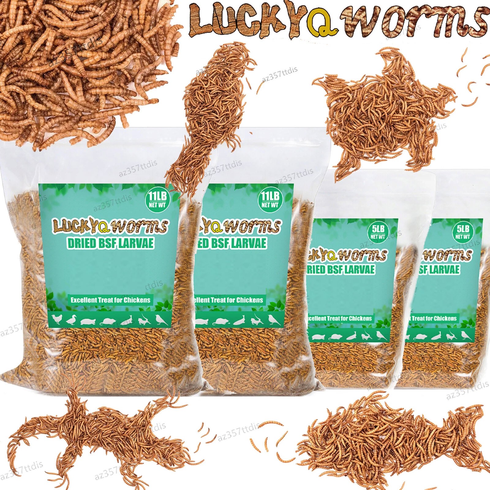 11-44lbs Bulk Dried Black Soldier Fly Larvae for Bird Duck Chicken Hen Treat LOT