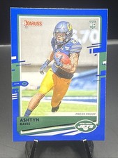 Ashtyn Davis 2020 Panini Donruss Blue Press Proof NY Jets Rookie Card #295. rookie card picture