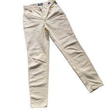Versace Pants Womens Size 32 Light Yellow Corduroy Tapered Old Money