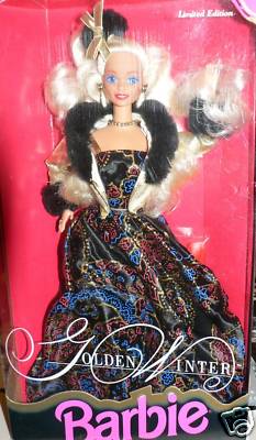 GOLDEN WINTER  BARBIE DOLL EVENING ELEGANCE SERIES IN BOX