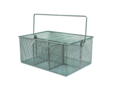 Maypes Utensil Caddy - Silverware Caddy for Parties, Spoon Holder, Silver