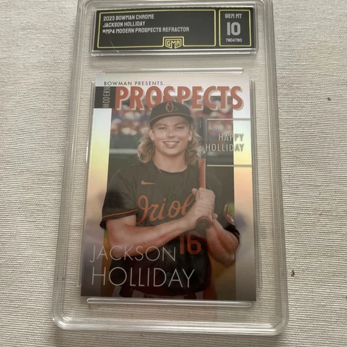 2023 Bowman Chrome Jackson Holiday Modern Prospects Refractor GMA 10