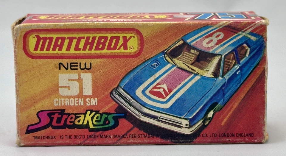 Matchbox Citroen SM Streakers Superfast 51 1:64 Lesney Vintage 1971 - Image 2 of 4