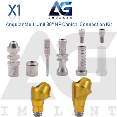 Angular Multi Unit 1.6 Prosthetic 30° Conical Connection NP Kit With Screw