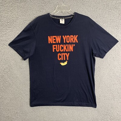 Cayler & Sons T Shirt Mens XL Blue New York F N City Crew Neck Cotton Casual