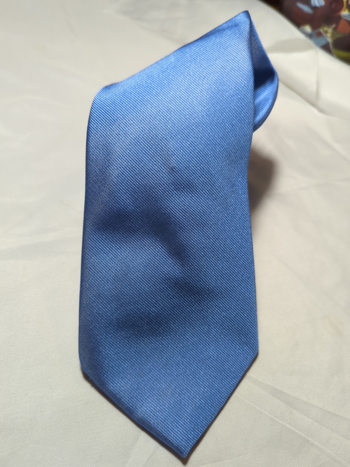 Ben Silver Tie Solid Blue Silk Tie - image 1