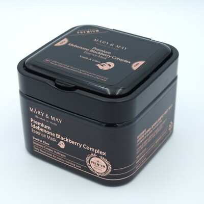 MARY & MAY Premium Idebenone Blackberry Complex Essence Mask 20ea
